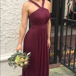 David’s Bridal Y-Neck Long Dress, Size 4